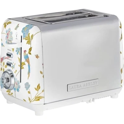 Afbeelding van Laura Ashley broodrooster van VQ Roestvrij staal 2 slices / White