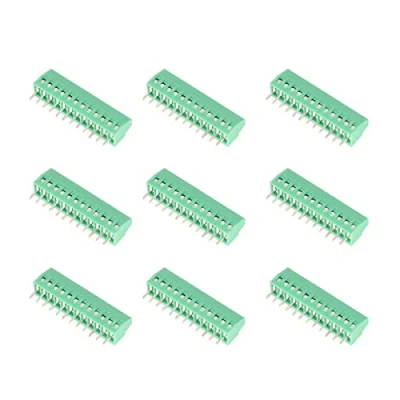 Afbeelding van 10 stuks klemmenblok, 12 polig, PCB schroefaansluiting, aansluiting voor soldeerschroeven, afstand 2,54 mm, universeel