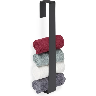 Afbeelding van Relaxdays handdoekhouder zonder boren handdoekenrek handdoekstang rvs zelfklevend