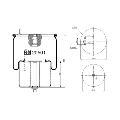 Afbeelding van Febi Bilstein Veerbalg 20501
