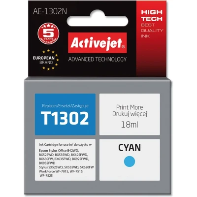 Afbeelding van Activejet AE 1302N inkt (vervanging voor Epson T1302; Supreme; 18 ml; cyaan)