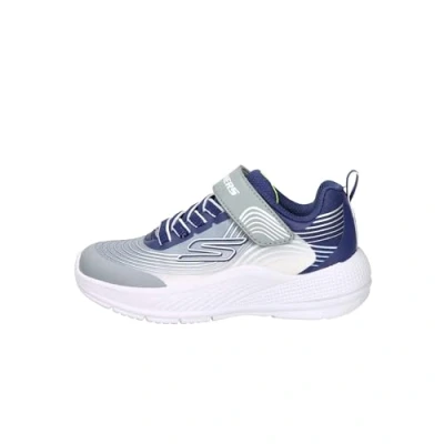 Image de Skechers Microspec Advance baskets pour Garçon, Navy, Gray, &amp; White Textile/Navy Synthetic, 27 EU