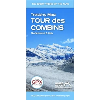 Afbeelding van Trekking Map: Tour Des Combins: 1:40,000: English/French/German; 1:40,000 Mapping; Free Gpx Downloads; Waterproof; Tear Resistant; Light