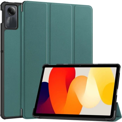 Afbeelding van imoshion Tablet Hoes Geschikt voor Xiaomi Redmi Pad SE Trifold Bookcase Donkergroen /Donkergroen