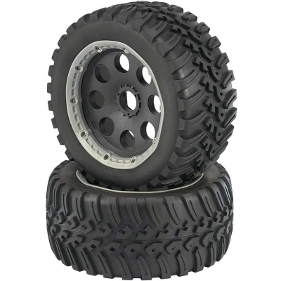 Afbeelding van Reely 1:6 Buggy Complete wielen V Block 6 spaaks Zwart 1 paar