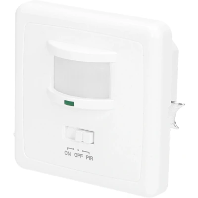 Afbeelding van PIR Bewegingsmelder 160 Detectie Wand inbouw 9 Meter bereik Wit 1200 Watt