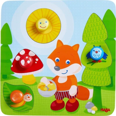 Afbeelding van Haba Vormenpuzzel Vos Junior Hout 4 Stukjes
