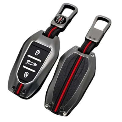 Afbeelding van Otai Zinklegering Auto Afstandsbediening Sleutelhoes Cover voor Peugeot 308 408 508 2008 3008 4008 5008 Citroen C4 C4L C6 C3 XR 3 Knoppen (Mat)