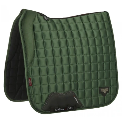 Image de LeMieux Tapis de Selle Loire Memory Satin Square Dressage Hunter Green L (Full)