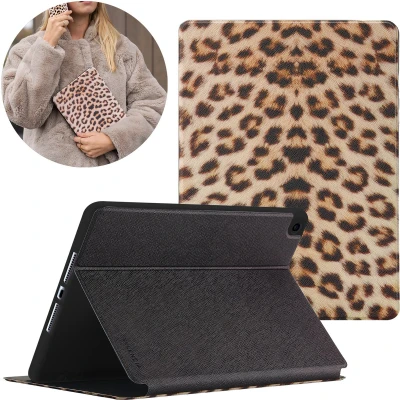 Afbeelding van Selencia Tablet Hoes Geschikt voor iPad 9 10.2 (2021) 9e generatie / 7 (2019) 7e 8 (2020) 8e Vivid Tablethoes Meerkleurig /Wild Leo
