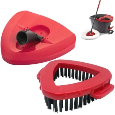 Afbeelding van FiTspi Set van 2 reserveborstels voor Vileda/O Cedar EasyWring roterende dweil, accessoires driehoekige mop