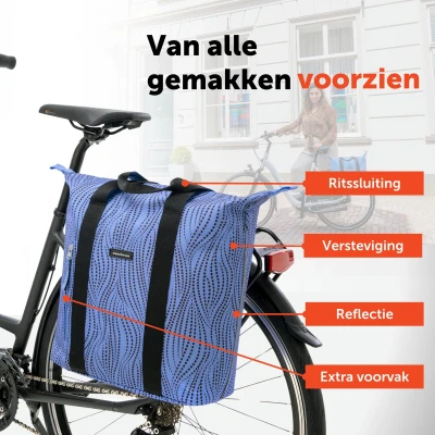 Afbeelding van Fietsshopper New Looxs Kota Alma 24 liter 45 x 18 36 cm blauw