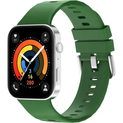 Afbeelding van imoshion Bandje Geschikt voor Huawei Watch Fit 3 Siliconen band gekleurde gesp met installatiehulp Groen