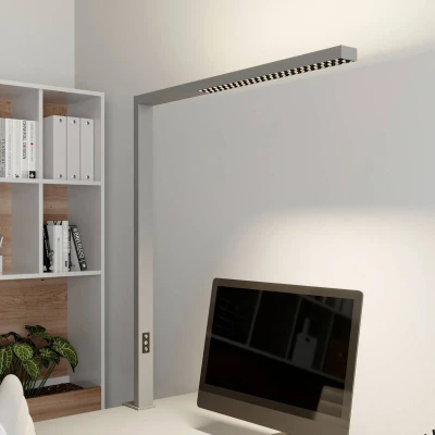 Afbeelding van Arcchio Kantoorverlichting met touchdimmer 1licht aluminium, kunststof H: 131.4 cm zilver (RAL 9006) Inclusief lichtbron