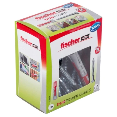 Afbeelding van Fischer plug Duopower met zeskantschroef 12x60mm (Per 10 stuks)