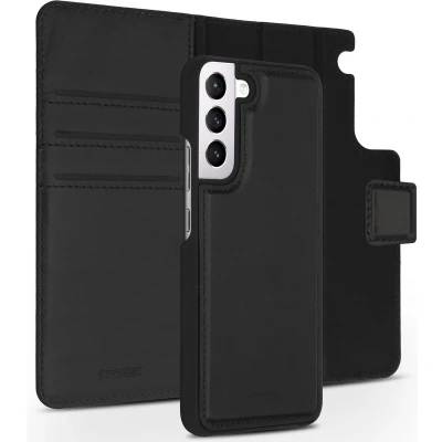 Afbeelding van Accezz Hoesje Geschikt voor Samsung Galaxy S22 Met Pasjeshouder Premium Leather 2 in 1 Wallet Bookcase Zwart