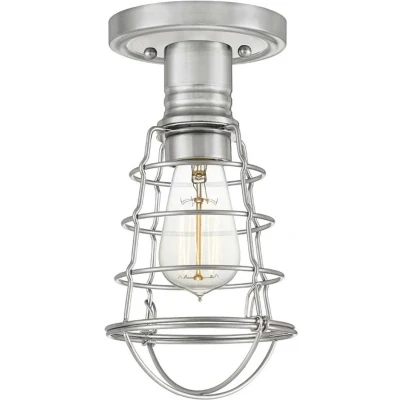 Afbeelding van Quoizel LED Plafondlamp Mixon 1X E27 Max 60W Dimbaar Brushed Nickel