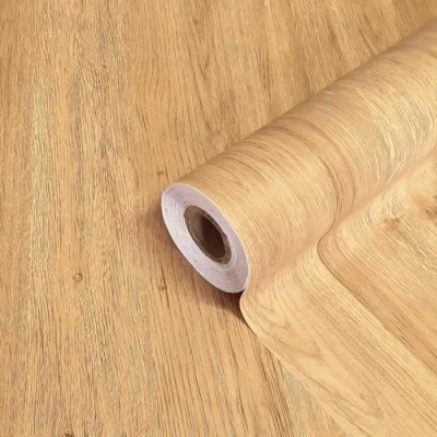 Afbeelding van Zelfklevende folie in houtlook, laminaat, extra sterk, eiken middelgroot, decoratief, voor meubels, deur, keuken, kast, tafel, 90 cm x 210