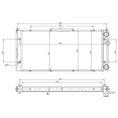 Afbeelding van NRF 53960 Radiateur Aluminium 627 304 32 Koelribben gesoldeerd VOLKSWAGEN: Passat B3/B4 Saloon