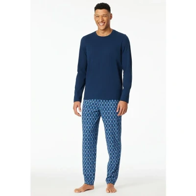 Afbeelding van Schiesser Pyjama Casual Essentials Blauw 52