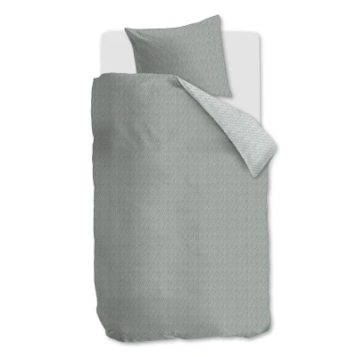 Afbeelding van Riviera Maison Twisted dekbedovertrek Eenpersoons 140x200/220 Grijsgroen