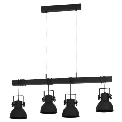 Afbeelding van EGLO Shirebrook Hanglamp E27 100 cm Zwart