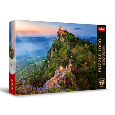 Afbeelding van Trefl Premium Plus Quality Odyssey Photo Puzzel: Cesta Tower, San Marino 1000 stukjes, unieke fotoserie, perfect op elkaar afgestemde stukken, voor volwassenen en kinderen vanaf 12 jaar
