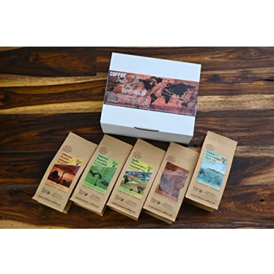 Image de Classic Caffee Kit de dégustation café qualité supérieure 5 x 200 g Cadeau pour les amateurs 100 % arabica (moulu)