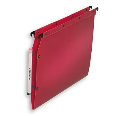 Afbeelding van Elba Ultimate PP hangmappen voor kast, V bodem van polypropyleen, ondoorzichtig, rood, 10 stuks