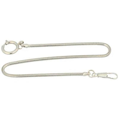 Afbeelding van Eichmüller zakhorloge ketting met karabijnhaak chroomkleur 42 cm lang 3,2 mm dik Slangenketting