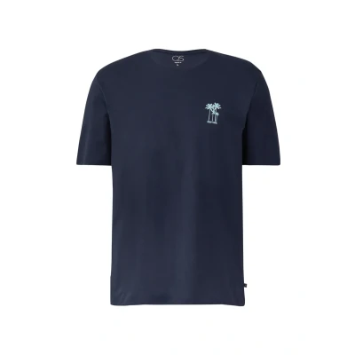 Afbeelding van Q/S designed by Heren t shirt Maat S Mannen 5884 BLUE katoen
