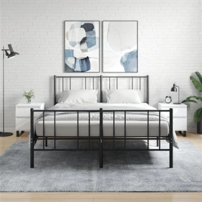 Afbeelding van Nachtkastjes 2 st 40x35x50 cm bewerkt hout wit