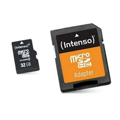 Afbeelding van Intenso microSDHC kaart 32 GB, klasse 10 (R) 25 MB/s, (W) SD adapter, blisterverpakking