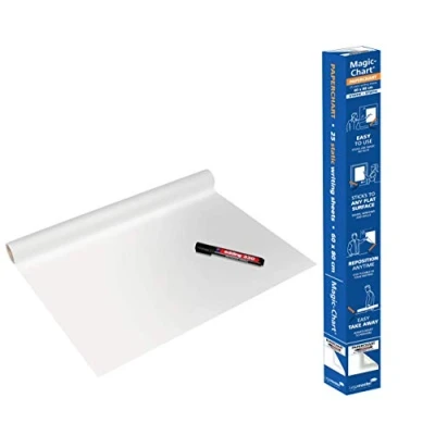 Afbeelding van Legamaster Magic Chart paperchart folie, ft 60 x 80 cm, wit, rol van 25 vel whiteboardfolie