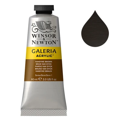Image de Winsor &amp; Newton Galeria peinture acrylique (60 ml) 676 brun Van Dyck