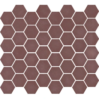 Afbeelding van The Mosaic Factory Valencia Bordeaux Mat Hexagon