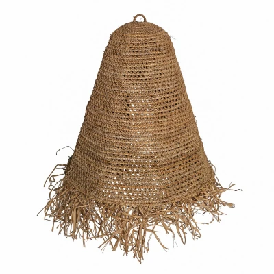 Afbeelding van PTMD Lampenkap Kaj 60x60x85 cm Raffia Creme