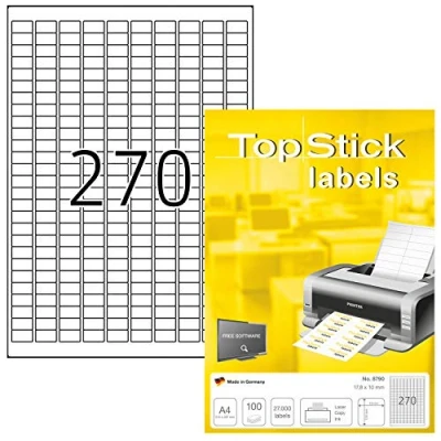Image de TOP STICK Etiquette universelle, 17,8 x 10 mm, blanc