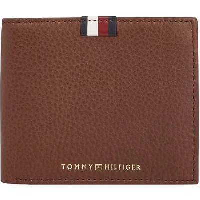 Afbeelding van Stijlvolle Tommy Hilfiger Leer Bifold Portemonnee met Muntvak
