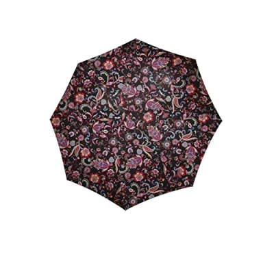 Afbeelding van Reisenthel Umbrella Pocket Duomatic Opvouwbare Paraplu ø 97 cm Paisley Zwart