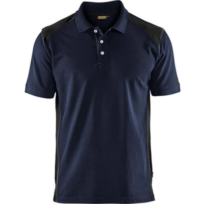 Afbeelding van Blåkläder 3324 1050 Poloshirt Piqué Donker marineblauw/Zwart Maat L