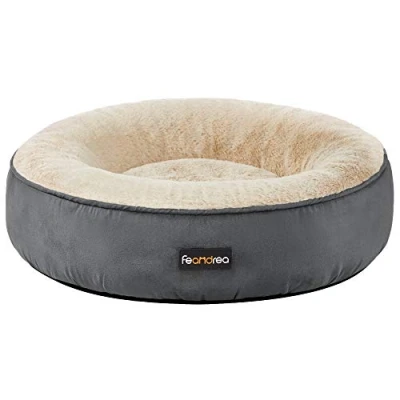 Afbeelding van Feandrea PGW050G02 Hondenbed, rond, kattenbed, donuts, Ø 50 cm, donkergrijs