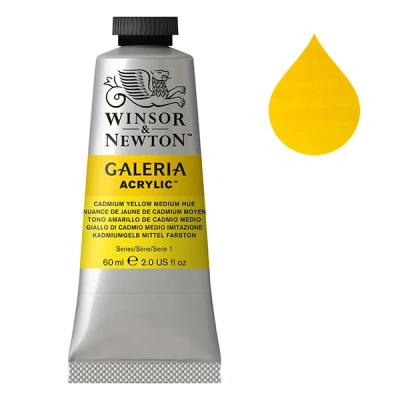 Image de Winsor &amp; Newton Galeria peinture acrylique (60 ml) 120 nuance de jaune cadmium moyen