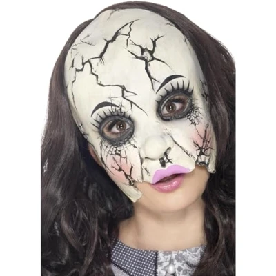 Afbeelding van Smiffys Damaged Doll Masker Wit