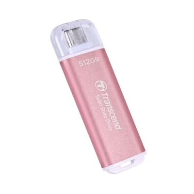 Image de Transcend ESD300 SSD 512 Go externe (portable) USB 3.2 Gen 2x1 (USB C connecteur) rose