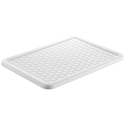 Afbeelding van Rotho Country deksel in rotan look voor opbergdozen A4 van BPA vrij kunststof (PP), wit, DIN (37,5 x 28,5 1,5 cm)