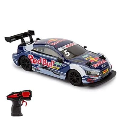 Afbeelding van CMJ RC Cars Audi RS5 DTM officieel gelicentieerde auto op afstand bestuurbare schaal 1:24 2,4 GHz Red Bull (1:24 DTM)