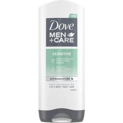 Afbeelding van Dove Douchegel Men  Care Sensitive gel 3 in 1 400 ml