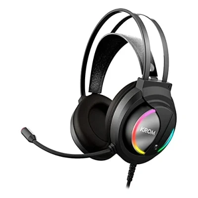 Image de Casque PC KROM KAPPA NXKROMKAPPA Filaire Microphone USB Plastique Noir
