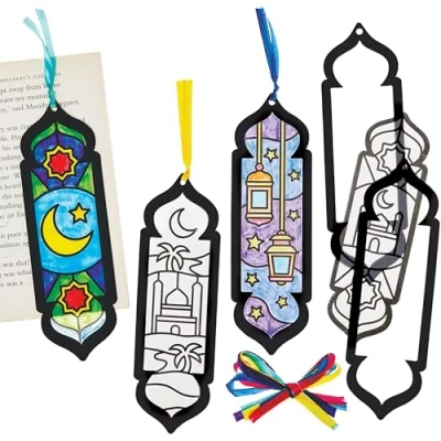 Afbeelding van Baker Ross FN362 Ramadan Kleurbladwijzerset, 10 stuks, Craft Kits, Bookmark Making for Kids